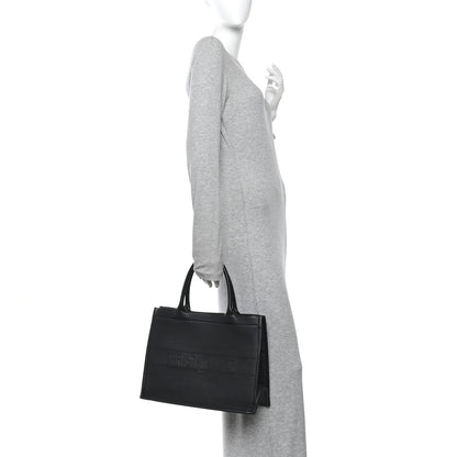 Christian Dior Calfskin Embossed Medium Book Tote Black 2 of 10