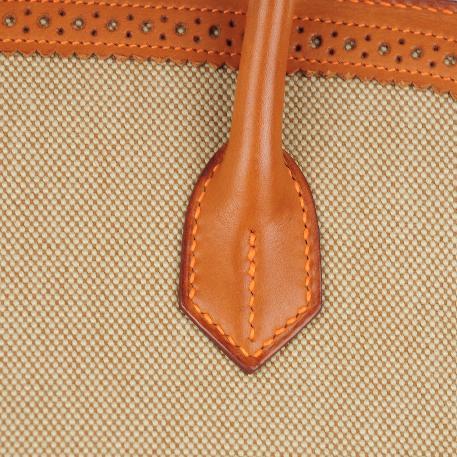 Hermes Barenia Toile Ghillies Birkin 35 Fauve 27 of 28