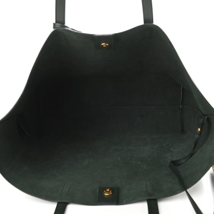 Saint Laurent Calfskin Large Shopping Tote Dark Green 6 of 10