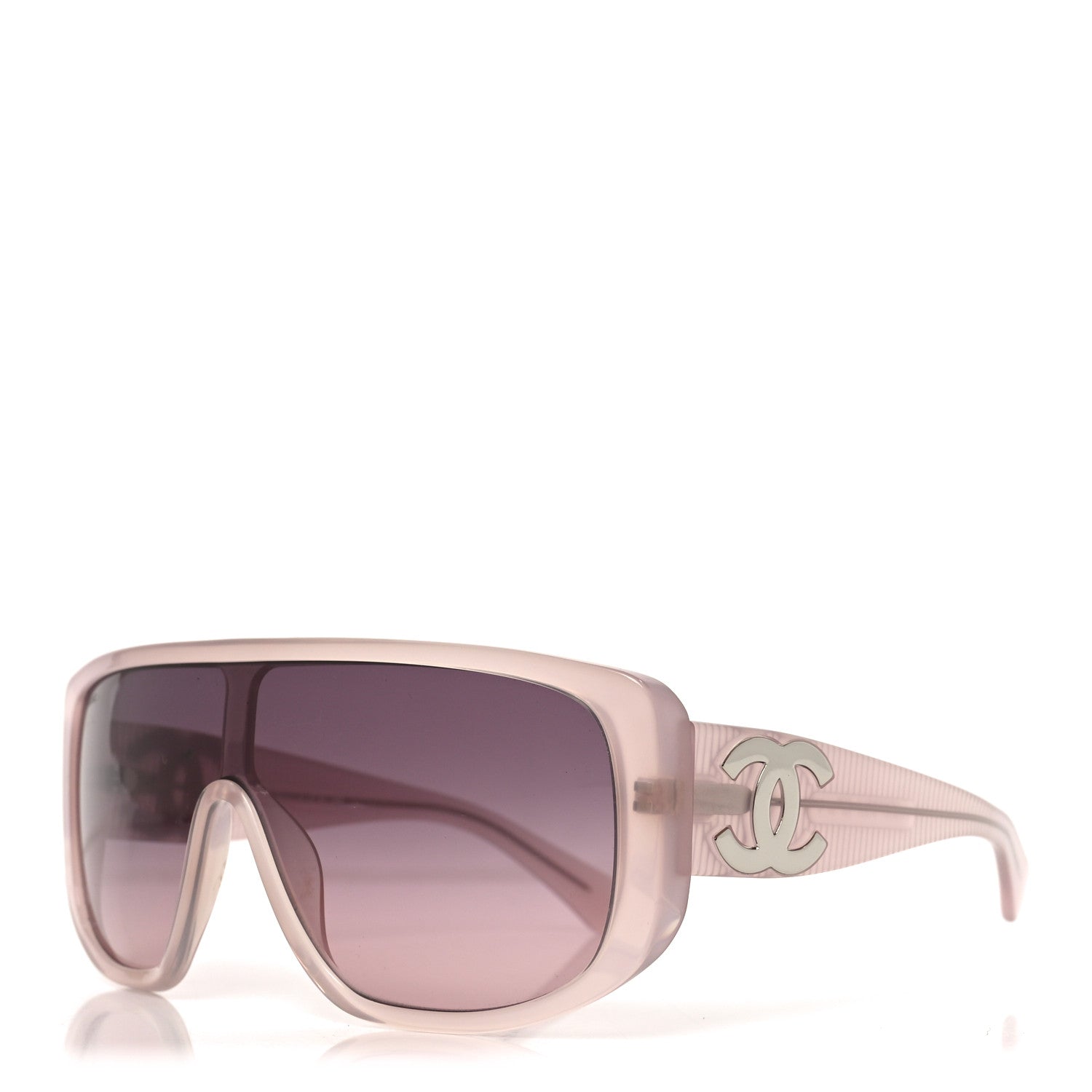 Chanel Acetate Shield Sunglasses 5495 Light Pink 1 of 7