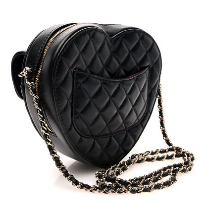 Chanel Lambskin Quilted CC In Love Heart Bag Black 3 of 9
