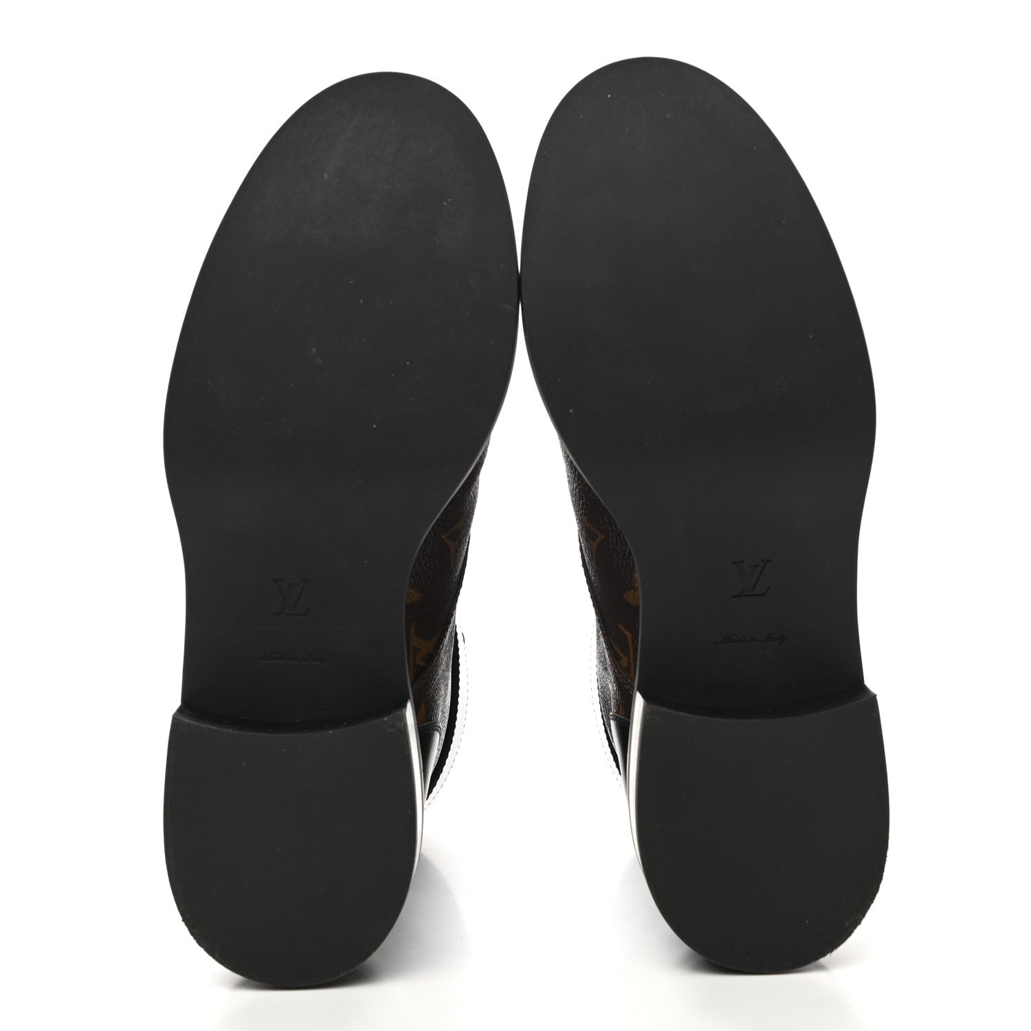 Louis Vuitton Calfskin Monogram Wonderland Flat Ranger Boots 39 Black 5 of 9