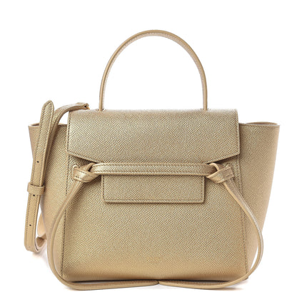 Celine Laminated Calfskin Nano Belt Bag Gold 1 of 10