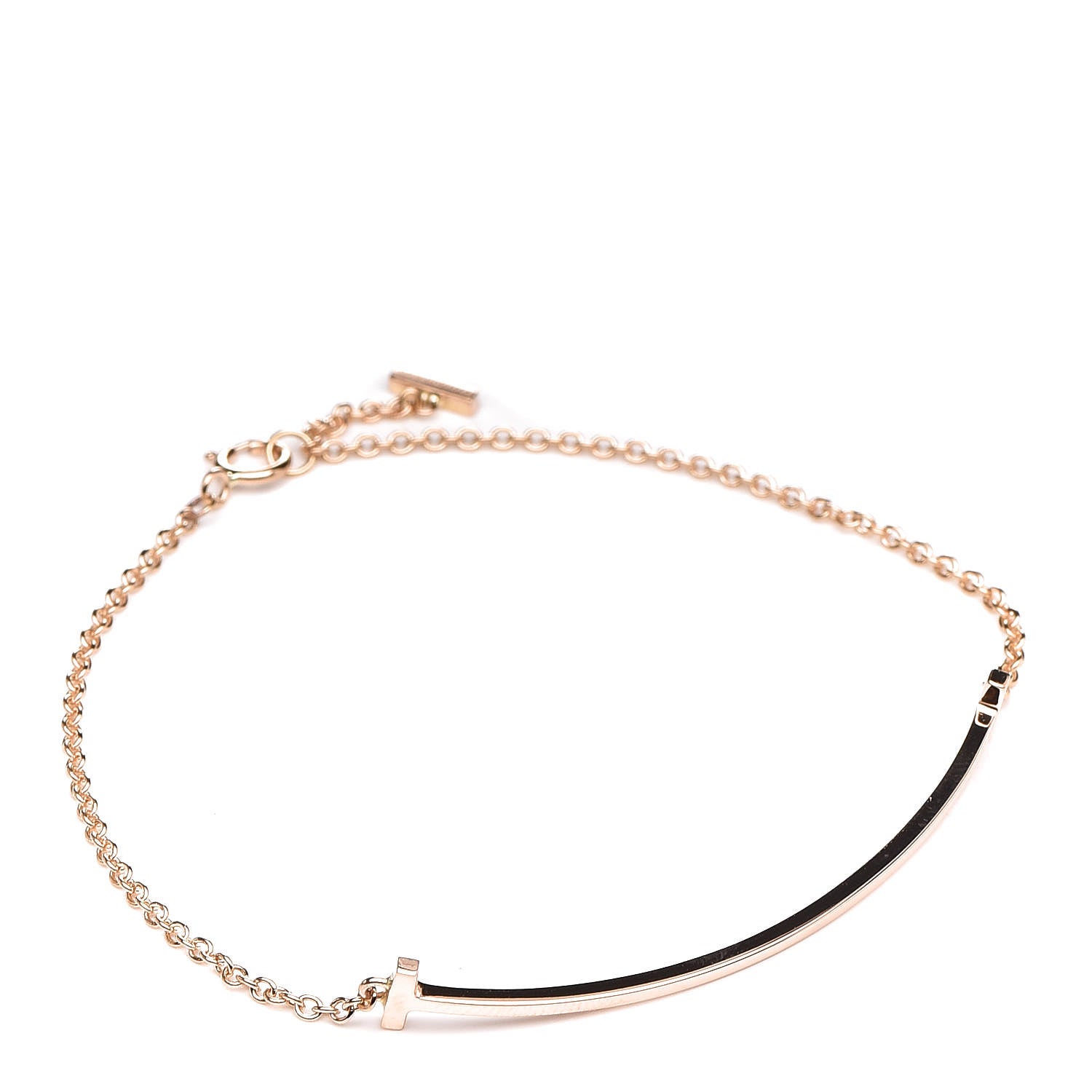 Tiffany 18K Rose Gold T Smile Bracelet 3 of 6