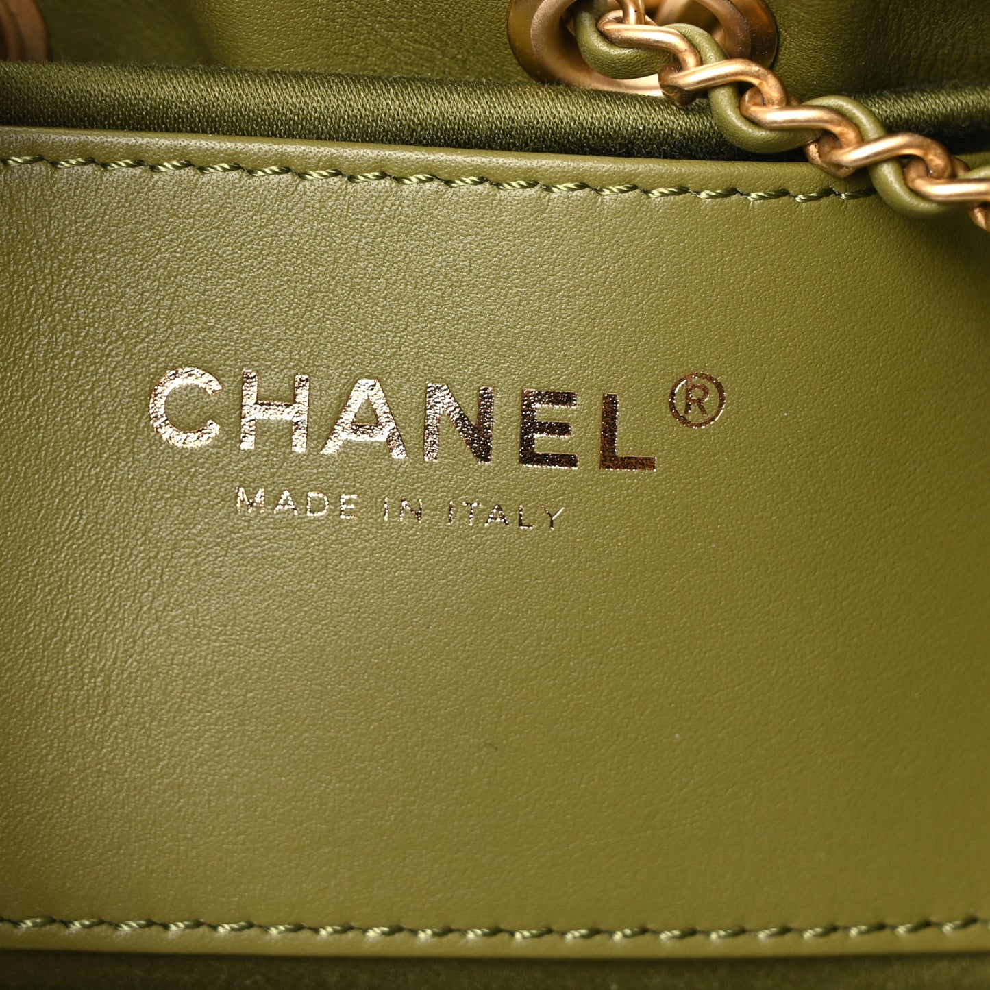 Suede Quilted Small Chanel 25 Handbag Khaki