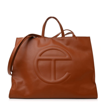 Telfar Vegan Leather Large Shopping Bag Tan 1 of 13