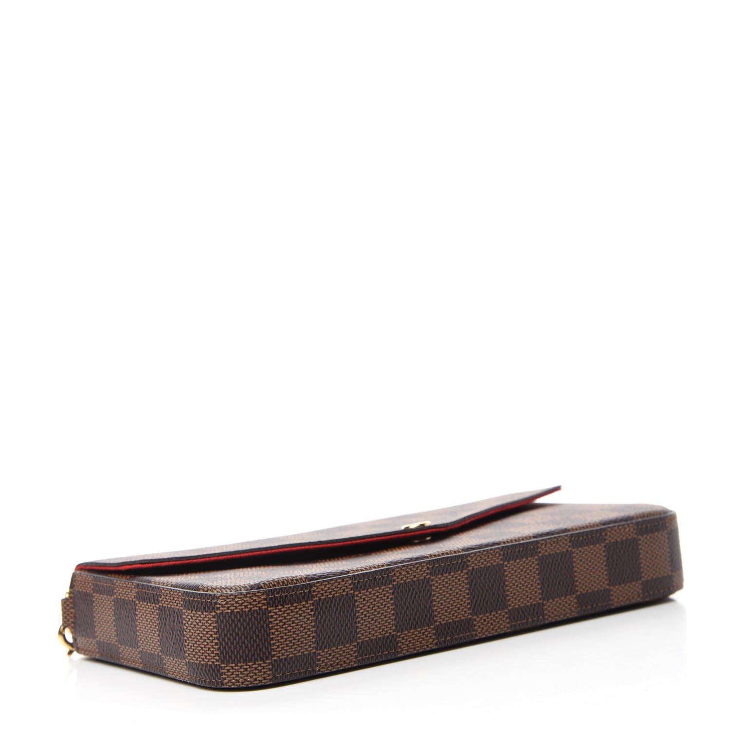 Louis Vuitton Damier Ebene Pochette Felicie Chain Wallet 4 of 11