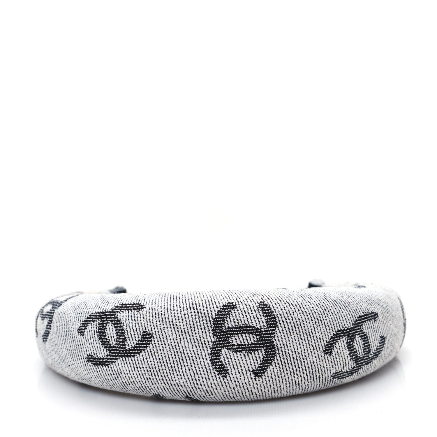 Chanel Denim CC Headband White Black 3 of 4