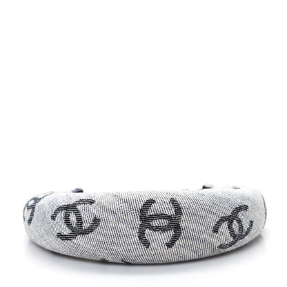 Chanel Denim CC Headband White Black 3 of 4