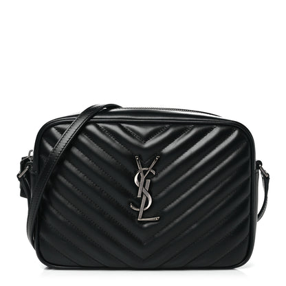 Saint Laurent Calfskin Matelasse Monogram Lou Camera Bag Black 1 of 10