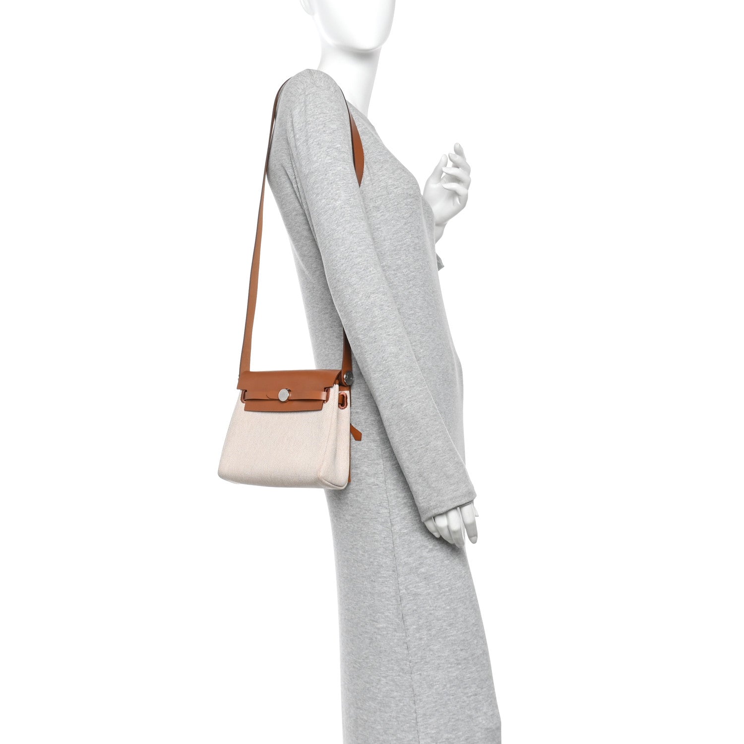 Hermes Military Toile Vache Hunter Herbag Zip Retourne 20 Ecru Beige Fauve 2 of 11