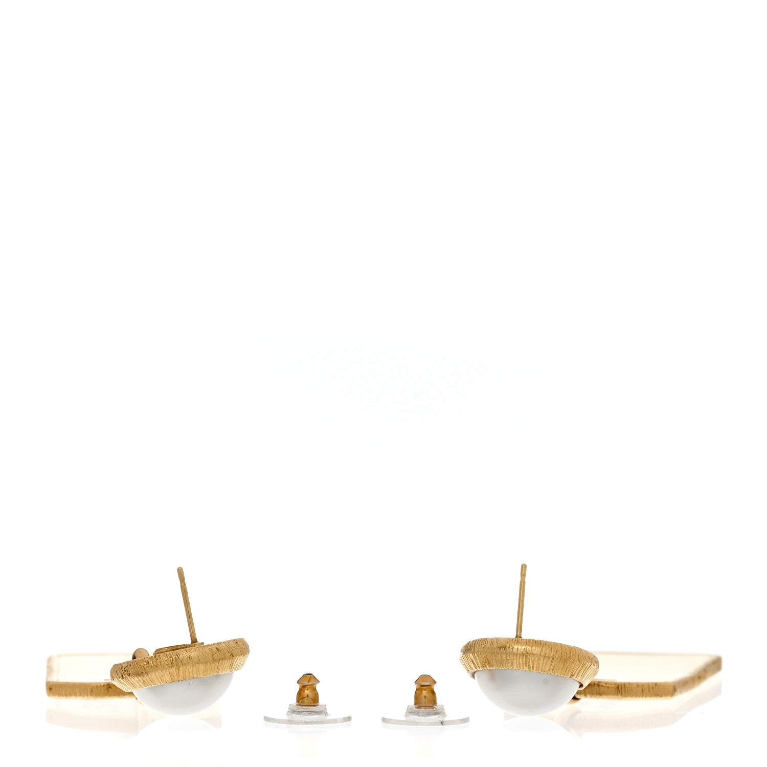 Chanel Pearl CC Tags Drop Earrings Gold 3 of 5