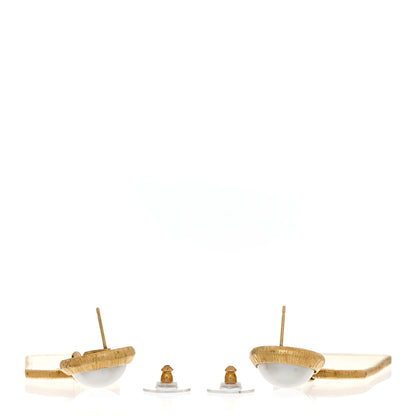 Chanel Pearl CC Tags Drop Earrings Gold 3 of 5