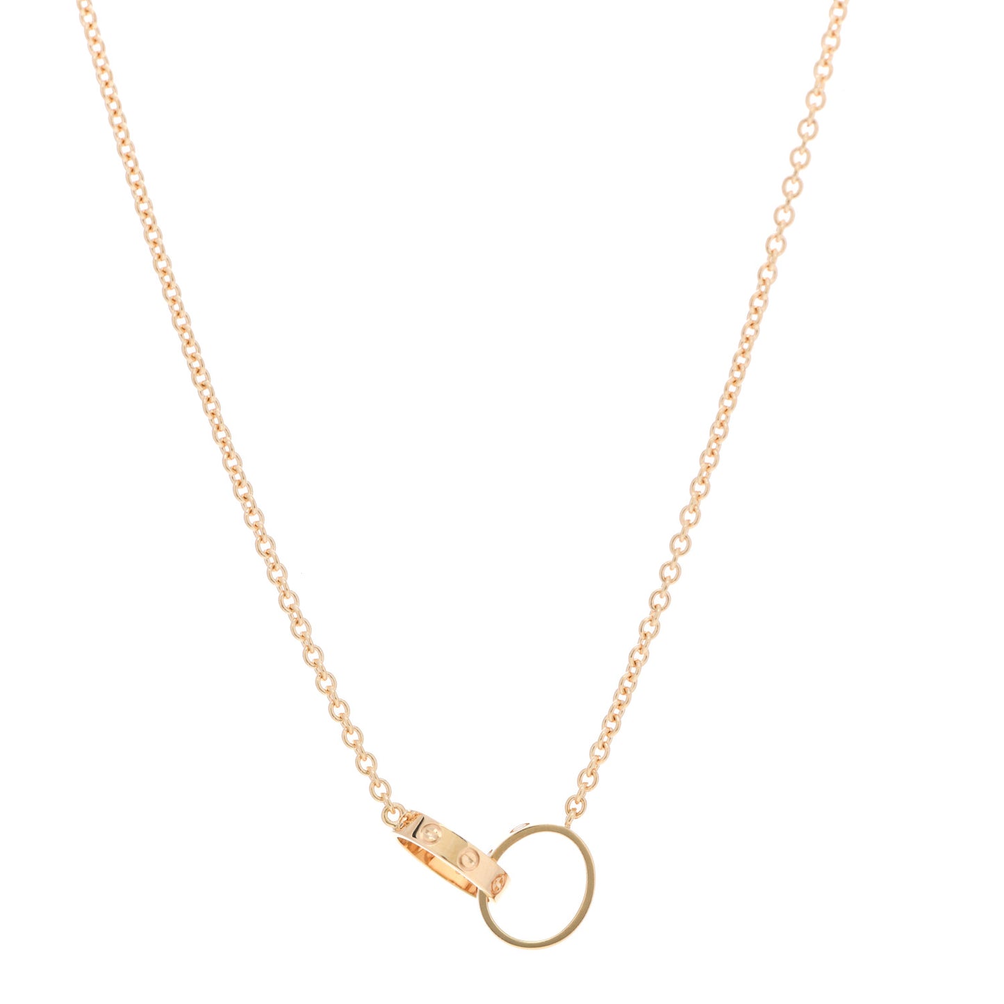 18K Yellow Gold Interlocking LOVE Necklace
