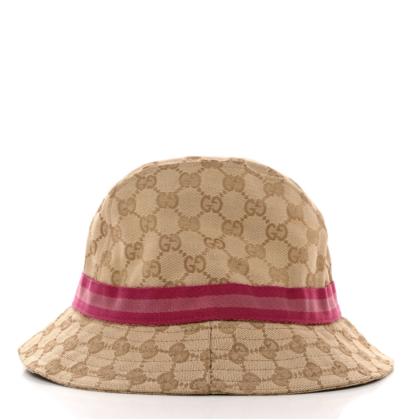 GG Monogram Web Bucket Hat S Beige Pink