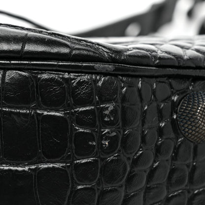 Balenciaga Extra Supple Calfskin Crocodile Embossed Monochrome Small Le Cagole Shoulder Bag Black 10 of 10