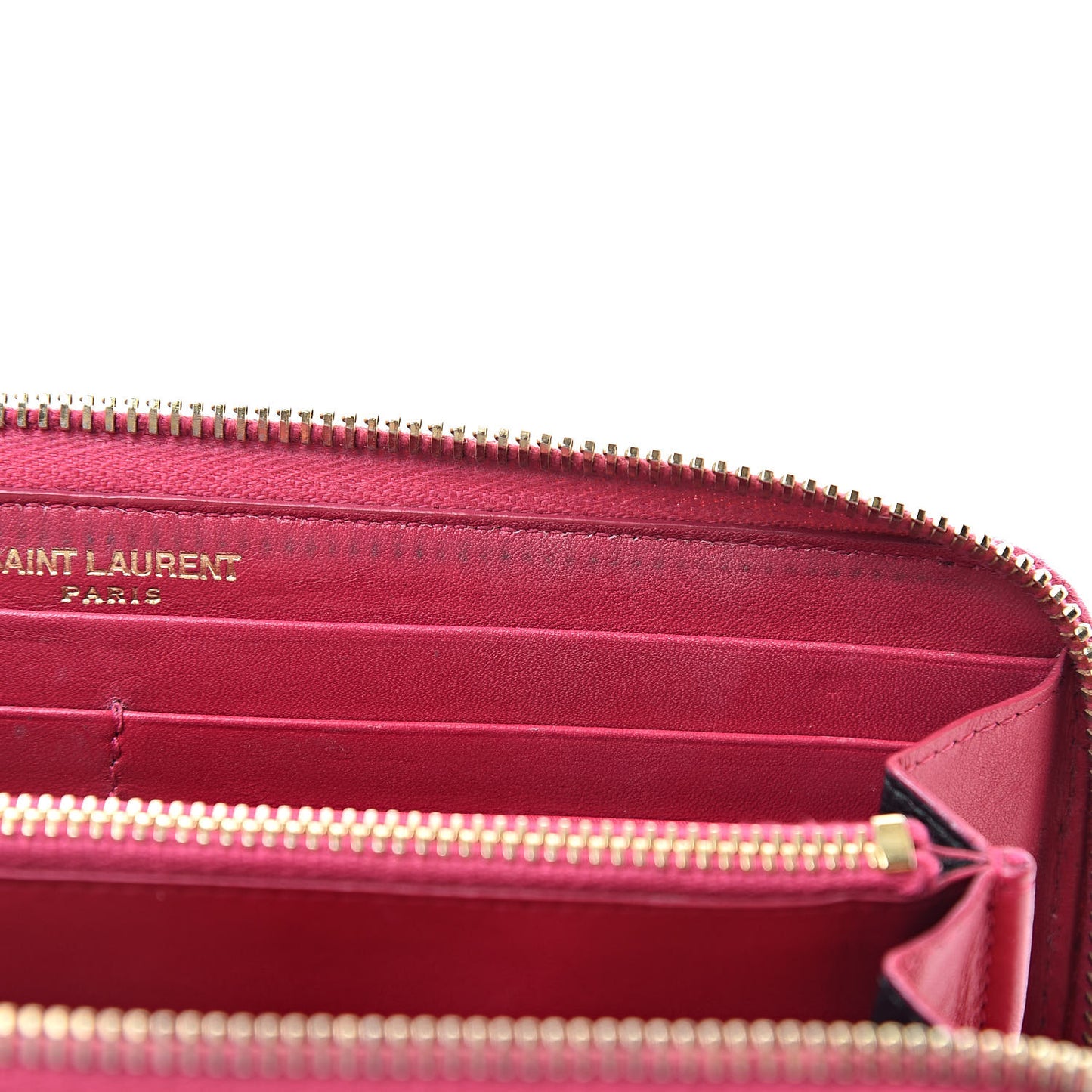Patent Grain De Poudre Classic Letters Zip Around Wallet Bubblegum