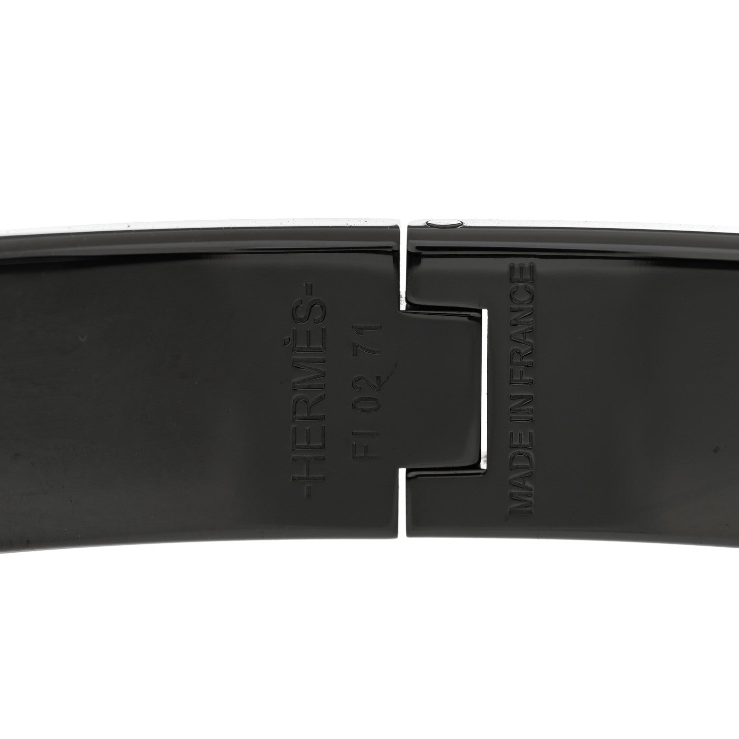 Hermes Matte Enamel Narrow Clic Clac HH Bracelet T5 So Black 4 of 5