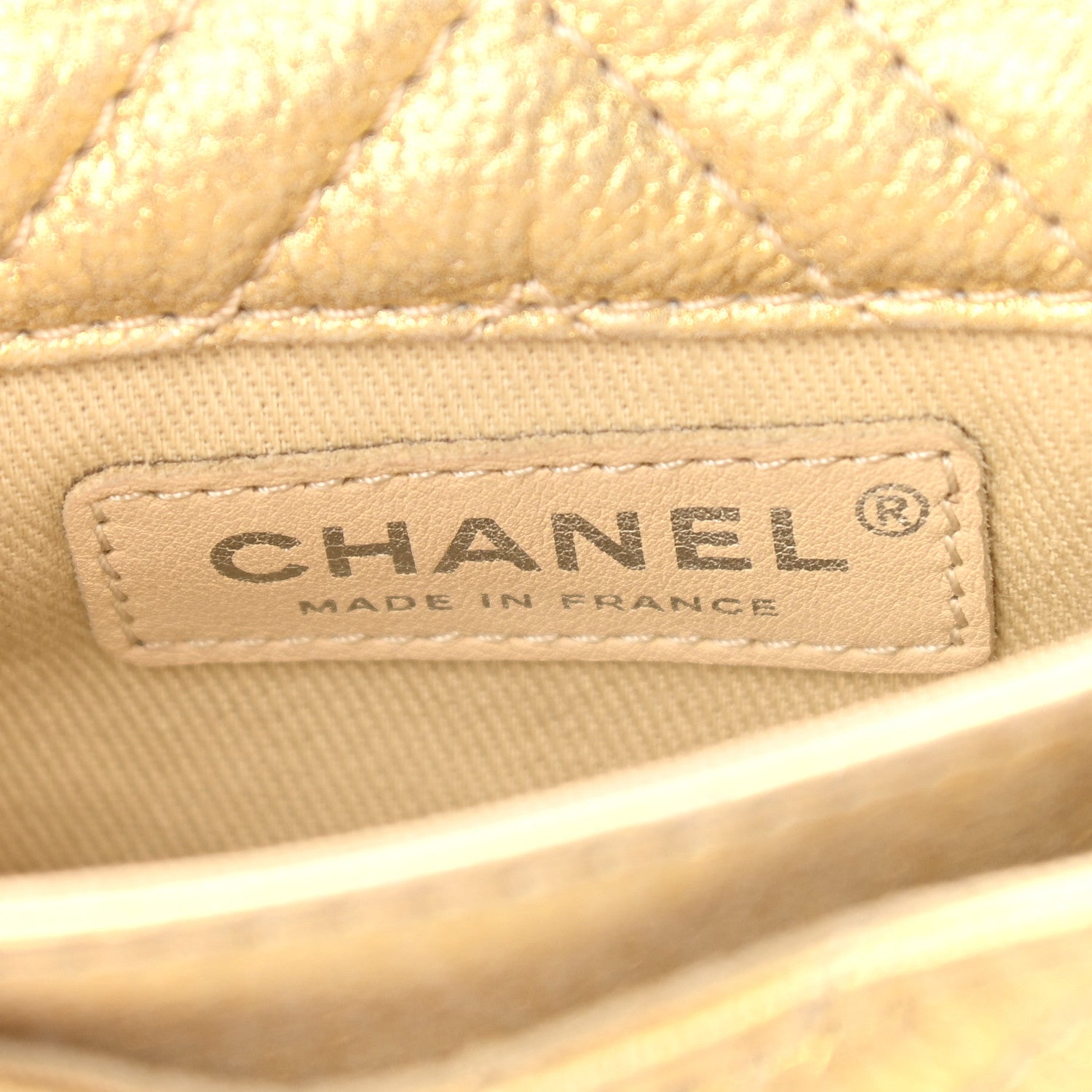 Chanel Metallic Aged Calfskin Chevron Small Bubble CC Flap Gold 6 of 11