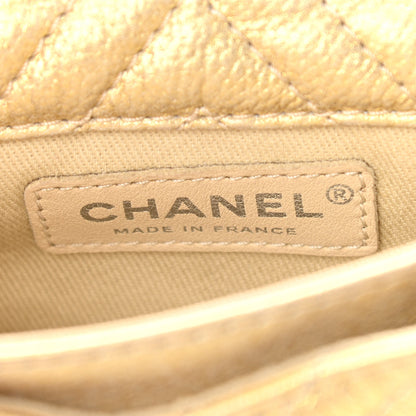 Chanel Metallic Aged Calfskin Chevron Small Bubble CC Flap Gold 6 of 11