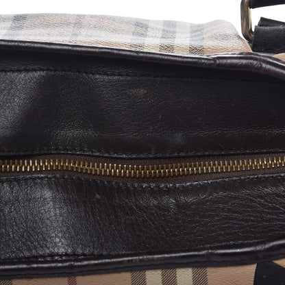 Burberry Haymarket Check Medium Heathcliff Tote Chocolate 14 of 23