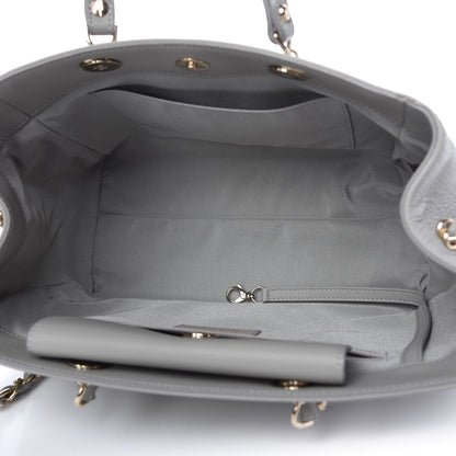 Chanel Bullskin Stitched Small Shopping Bag Grey 5 of 10