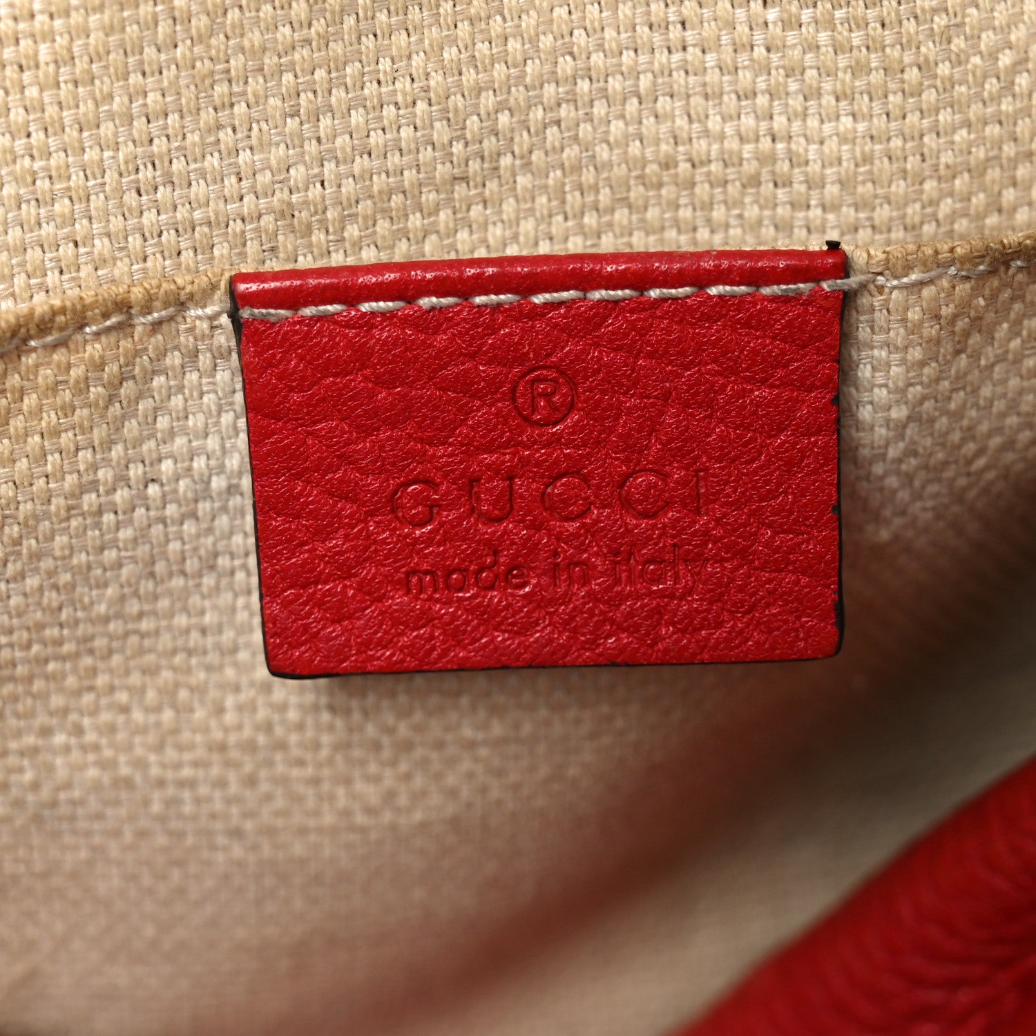 Gucci Pebbled Calfskin Small Soho Disco Bag Tabasco Red 5 of 10