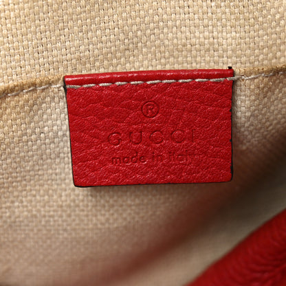 Gucci Pebbled Calfskin Small Soho Disco Bag Tabasco Red 5 of 10