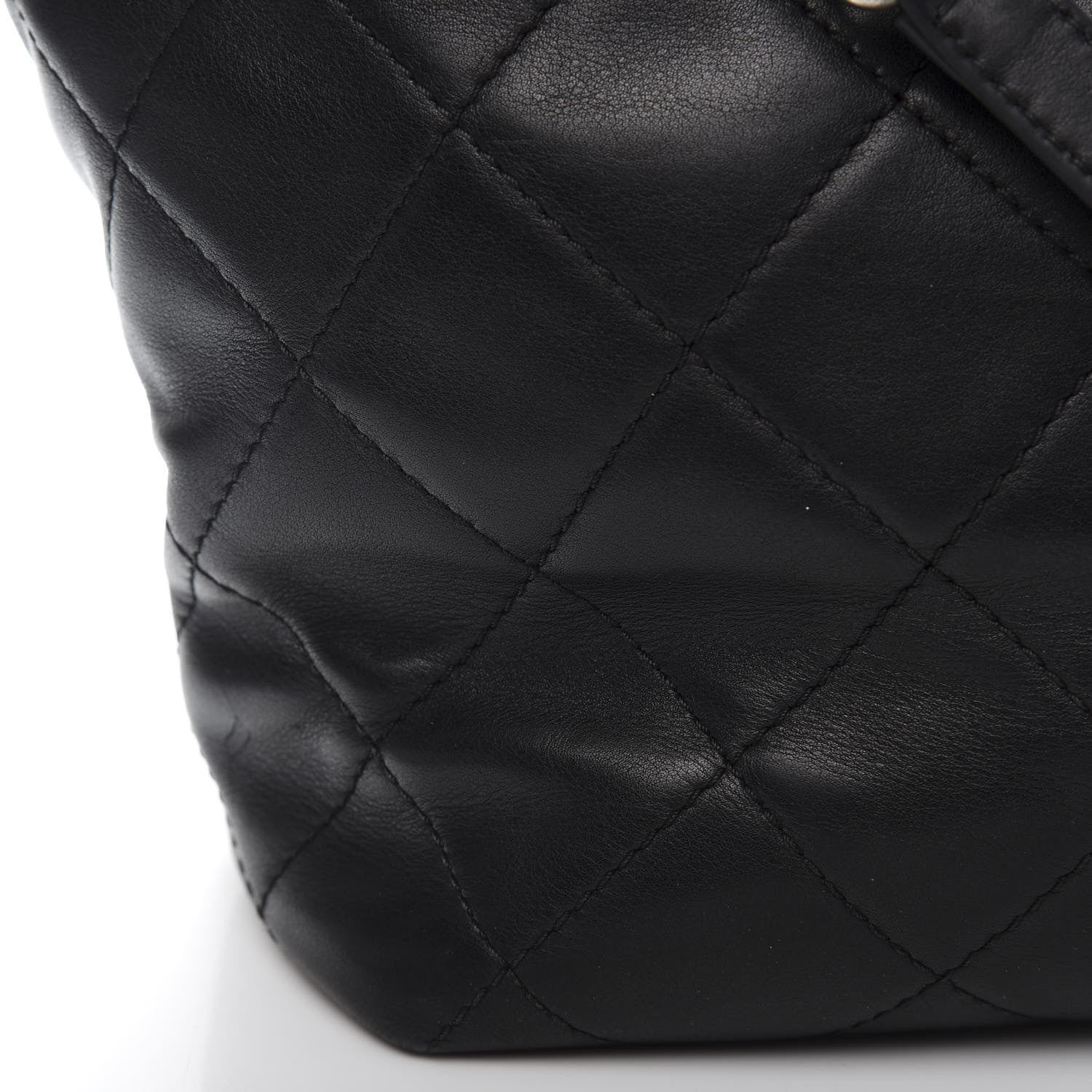 Chanel Calfskin Quilted Large Shopping In Chains Tote Black 10 of 12