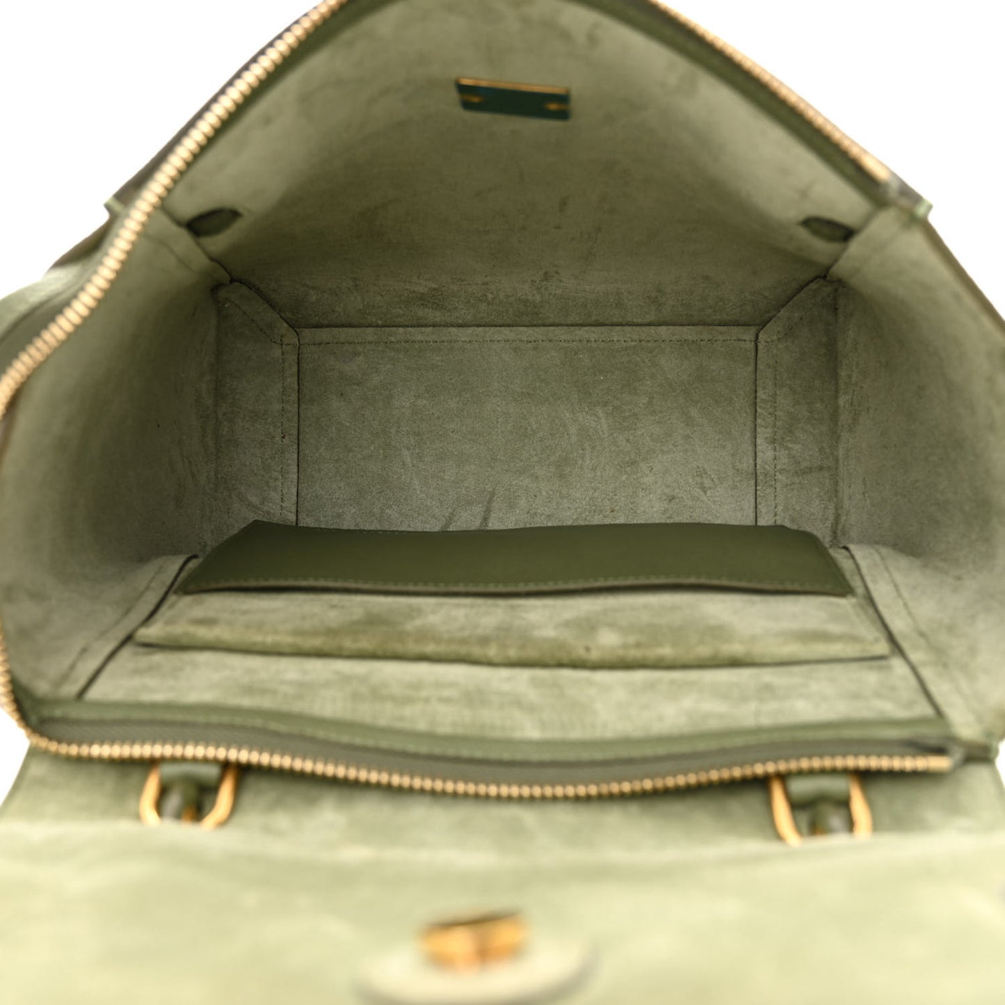 Grained Calfskin Micro Belt Bag Army Green
