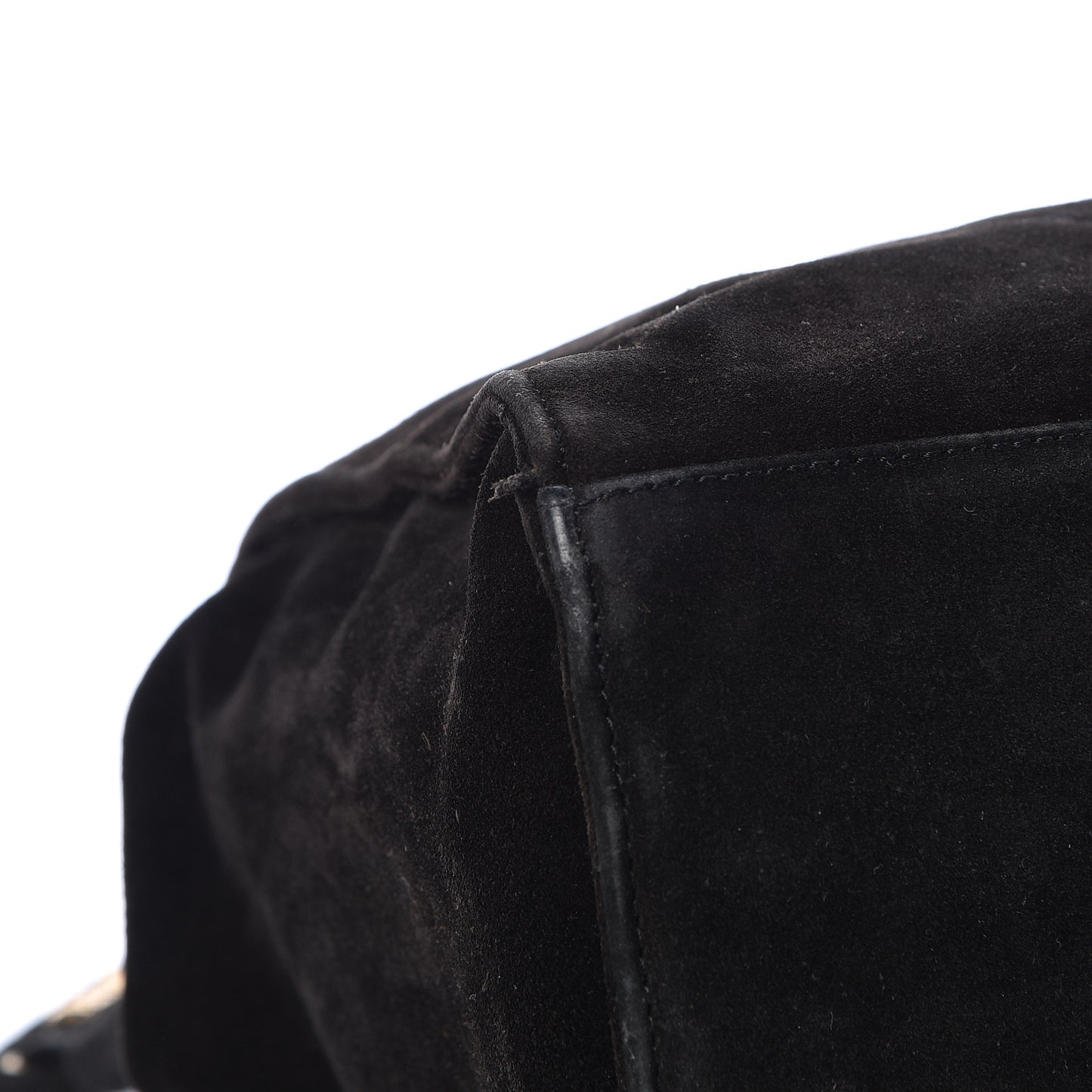 Suede CC Shoulder Bag Black