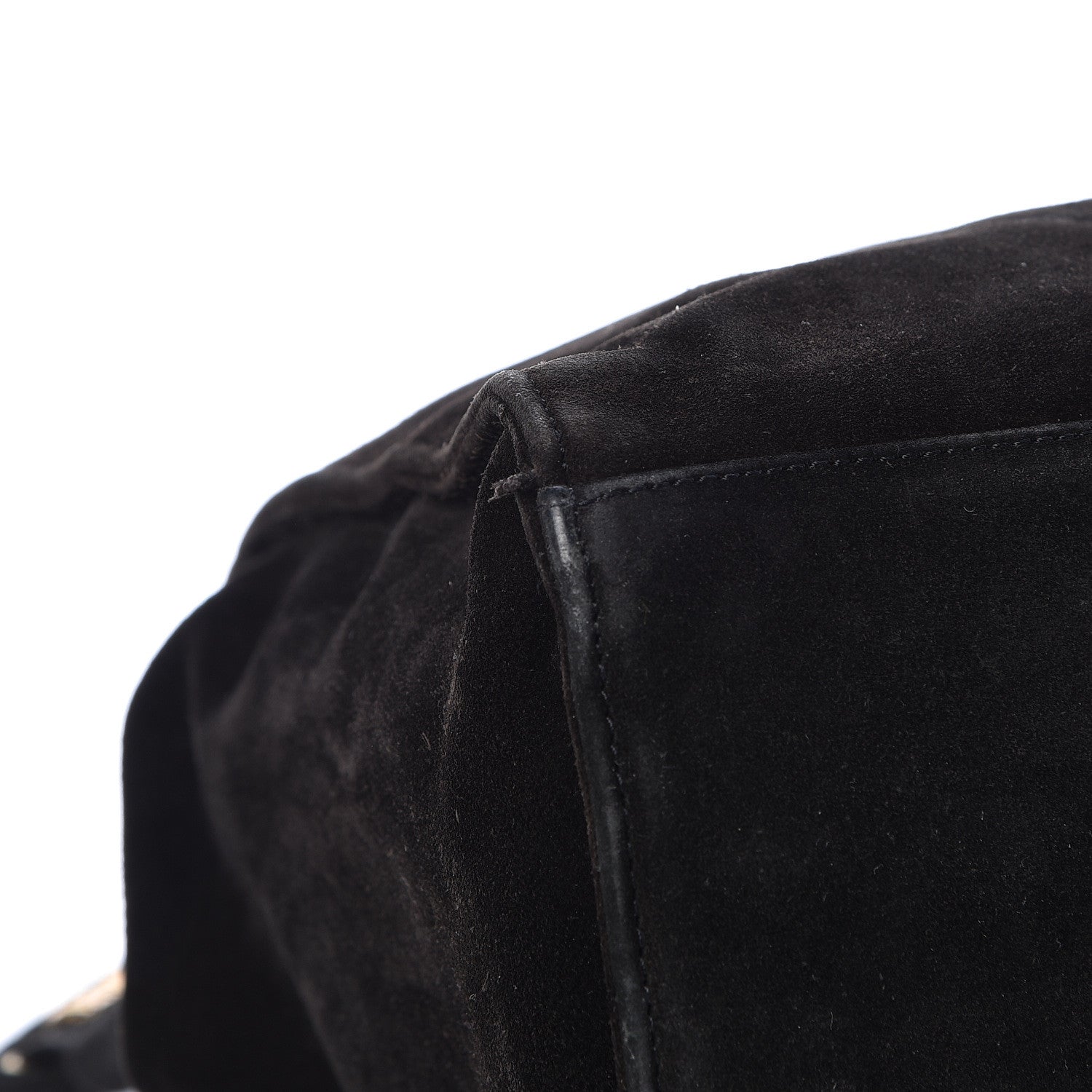 Chanel Suede CC Shoulder Bag Black 9 of 13