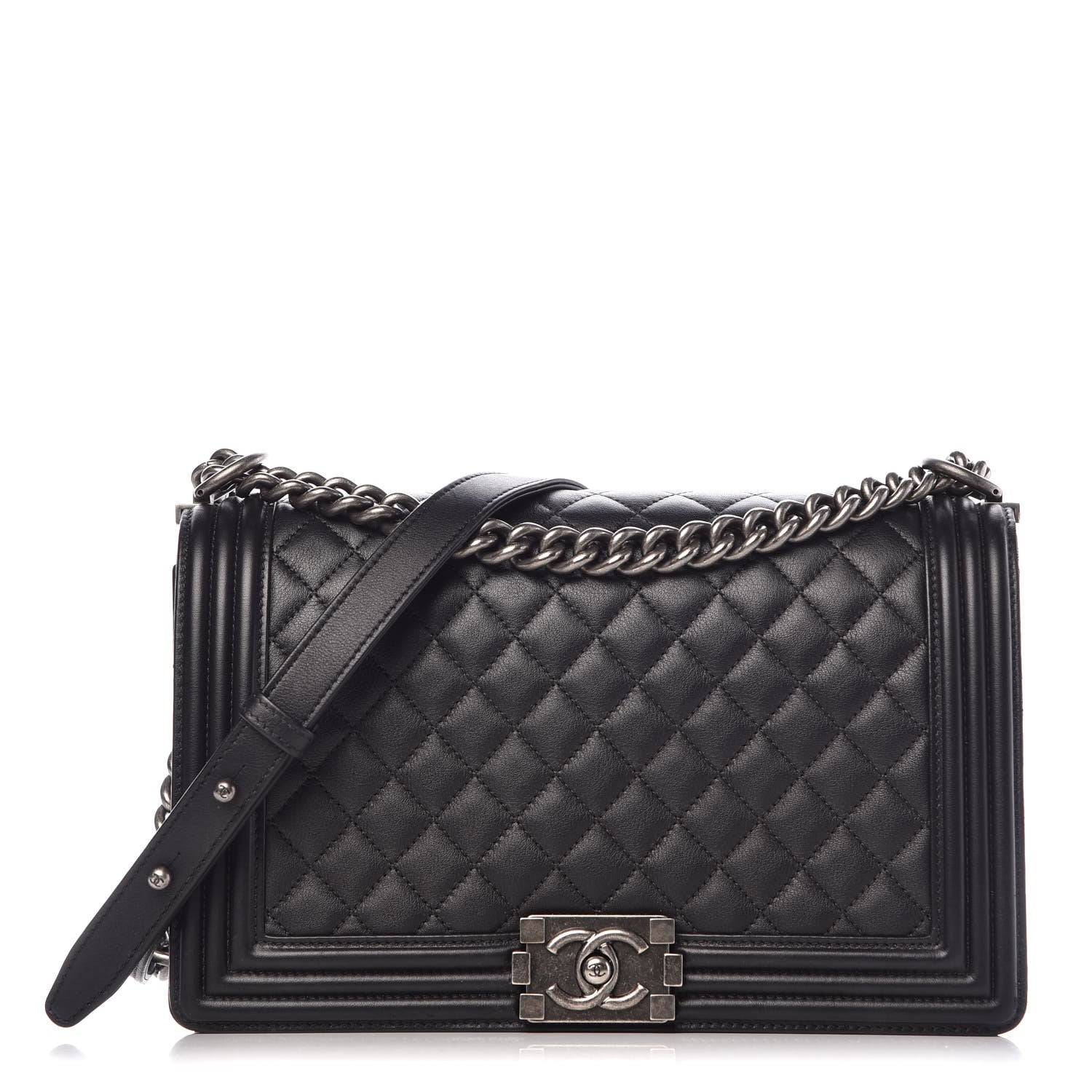 Chanel Calfskin Quilted New Medium Boy Flap Black 1 of 7