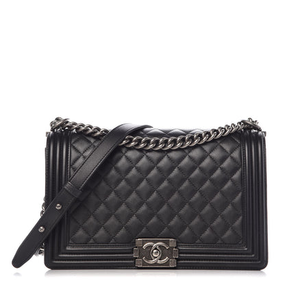 Chanel Calfskin Quilted New Medium Boy Flap Black 1 of 7