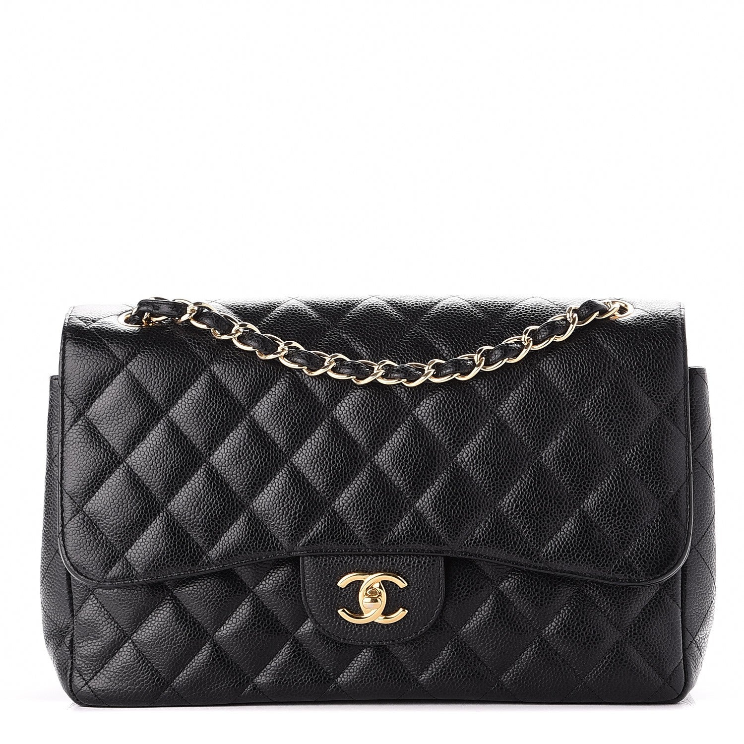 Chanel Caviar Quilted Jumbo Double Flap Black 1 of 9