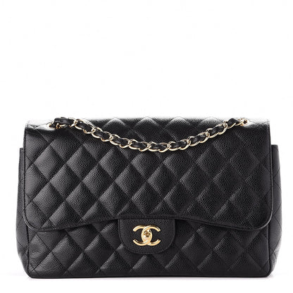 Chanel Caviar Quilted Jumbo Double Flap Black 1 of 9
