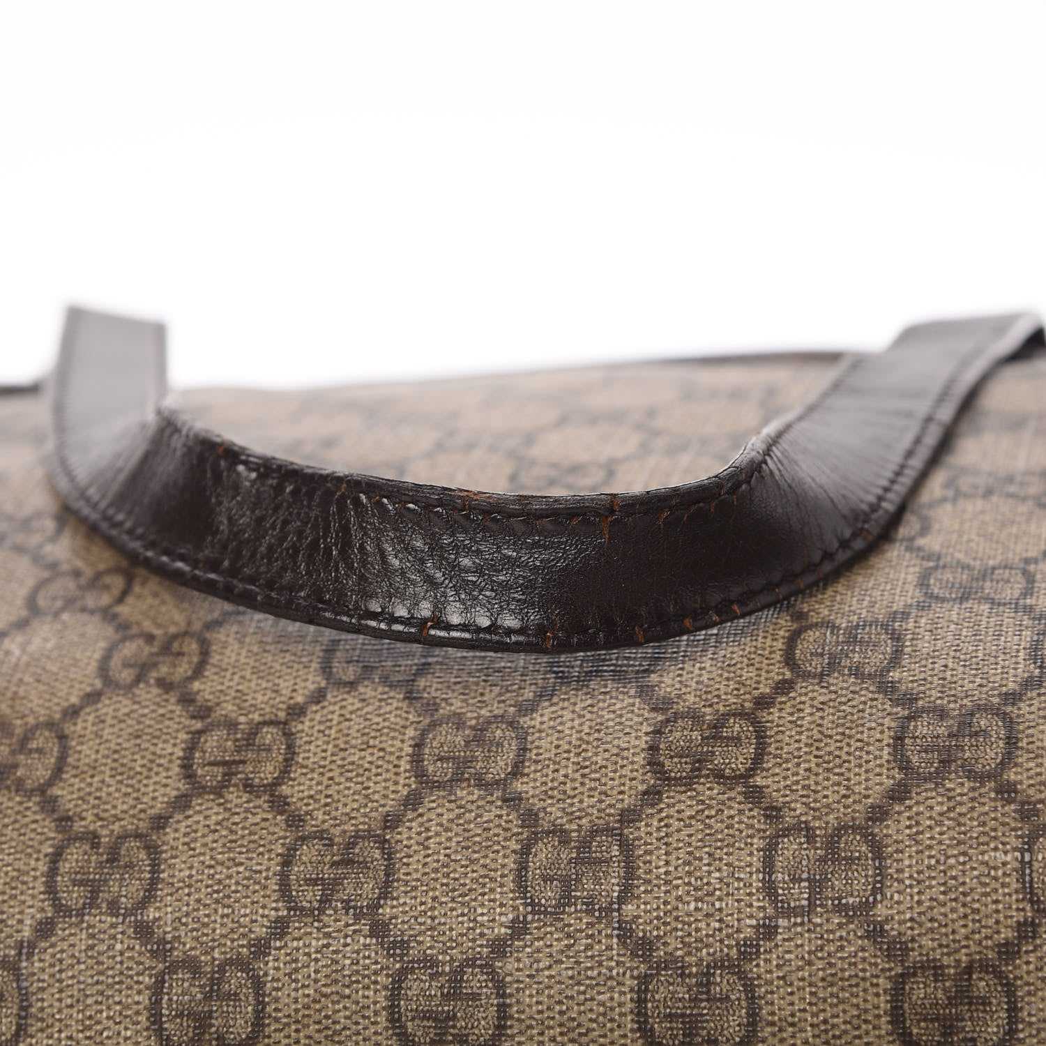 Gucci GG Supreme Monogram Medium Zippered Shopping Tote Dark Brown 11 of 19