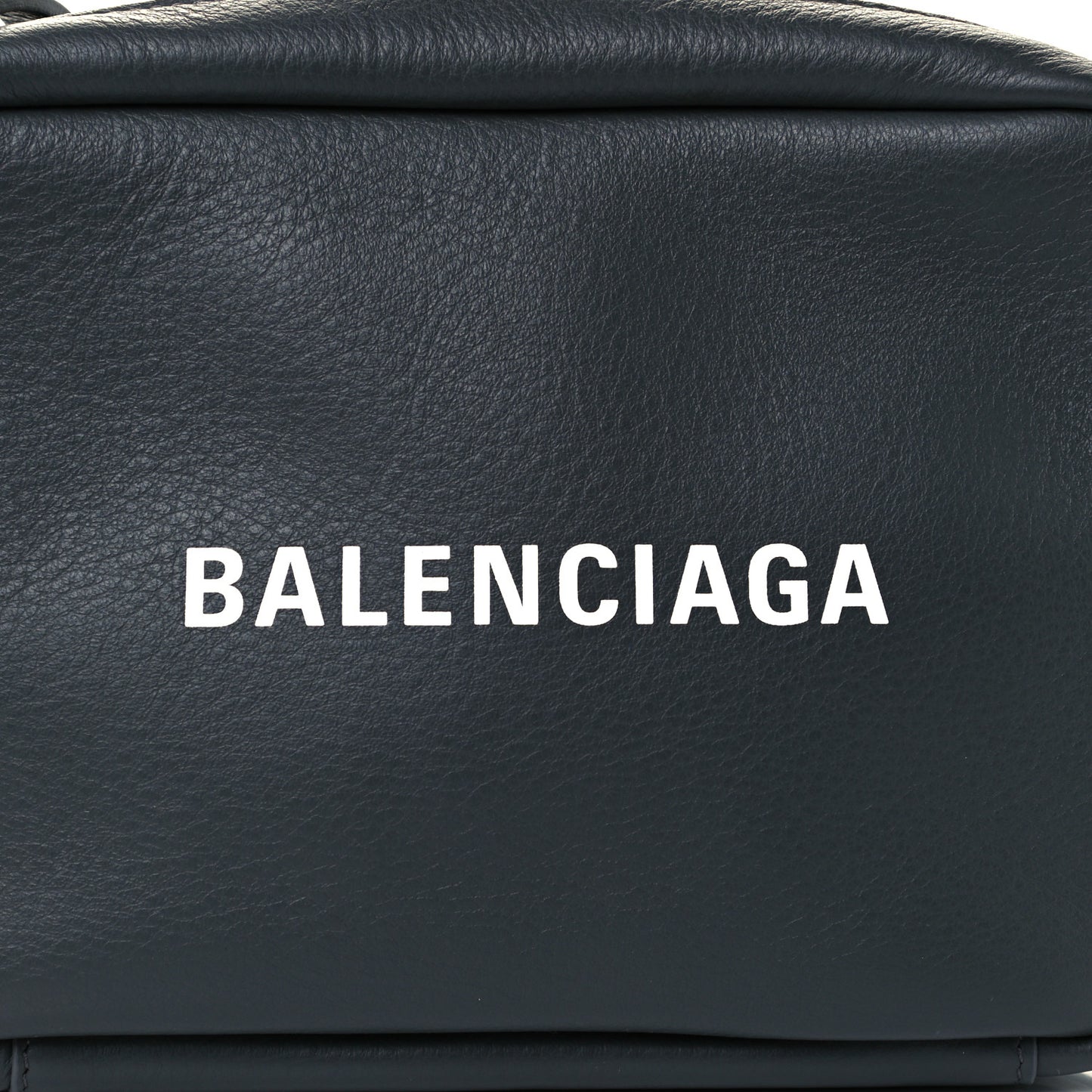 Smooth Calfskin Logo S Everyday Camera Bag Gris Fossile White