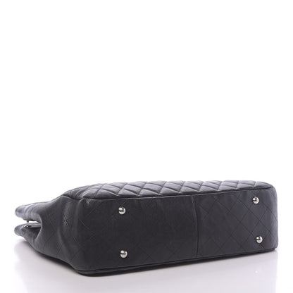 Chanel Calfskin Quilted Large CC Shopping Tote Black 5 of 16
