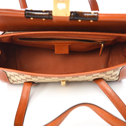 Gucci Monogram Bamboo Bullet Satchel Brown 4 of 19