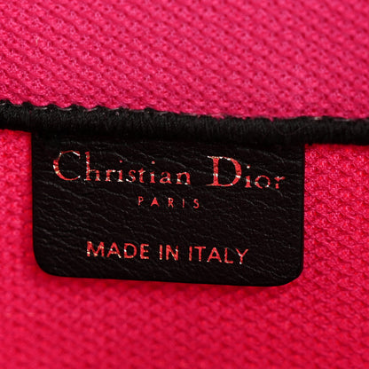 Christian Dior Canvas Embroidered Medium Jungle Pop Book Tote Fuchsia Multicolor 6 of 13