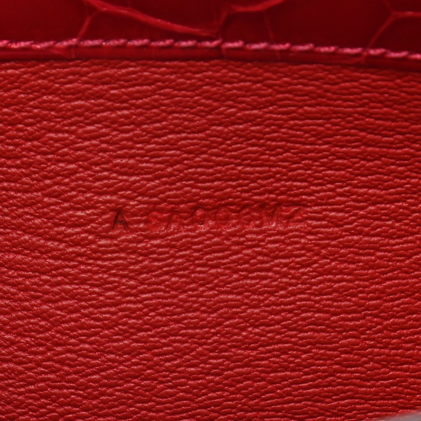 Shiny Alligator Constance Long Wallet Rouge Vif