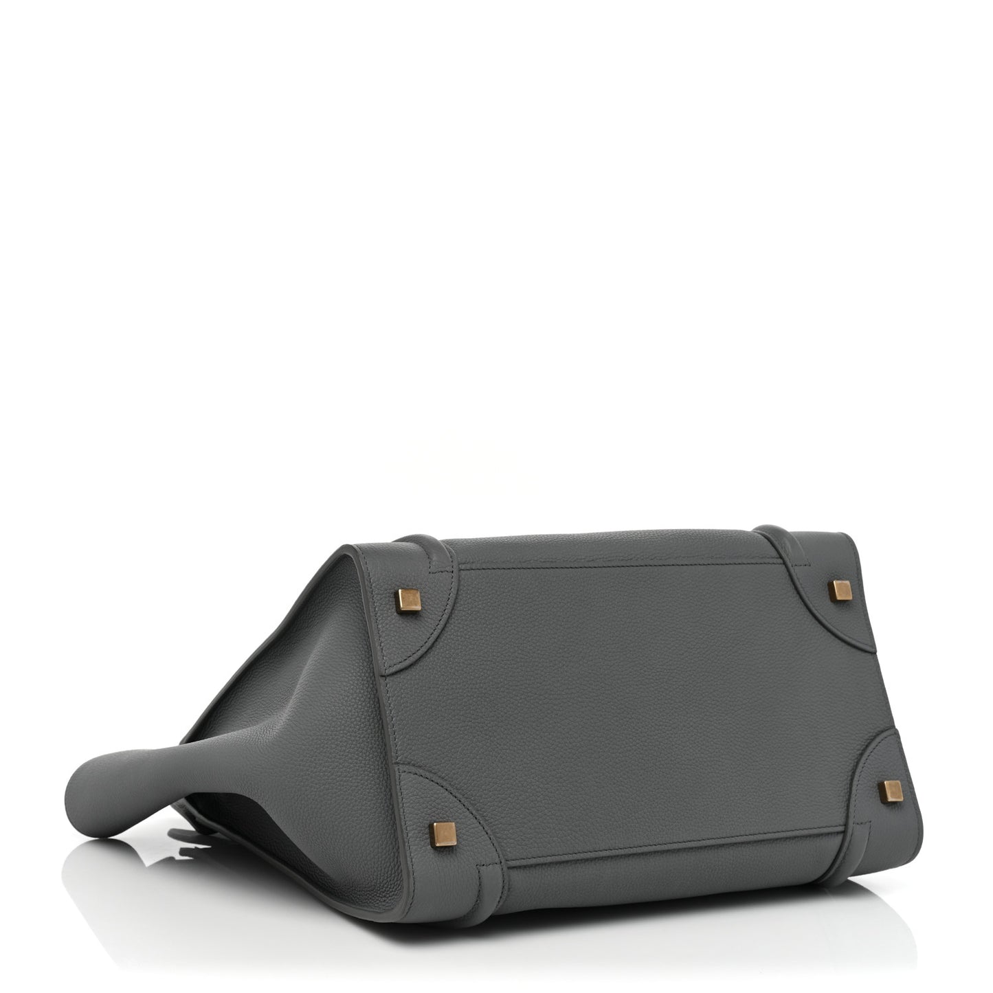 Drummed Calfskin Mini Luggage Kohl