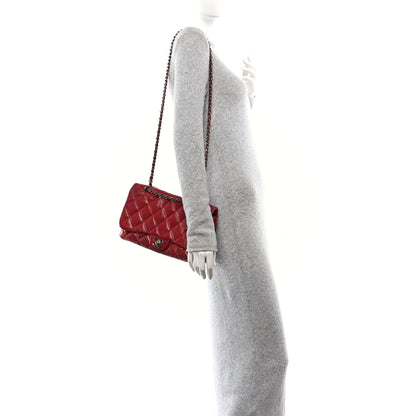 Chanel Lambskin Quilted Large 3 Flap Red 2 of 12