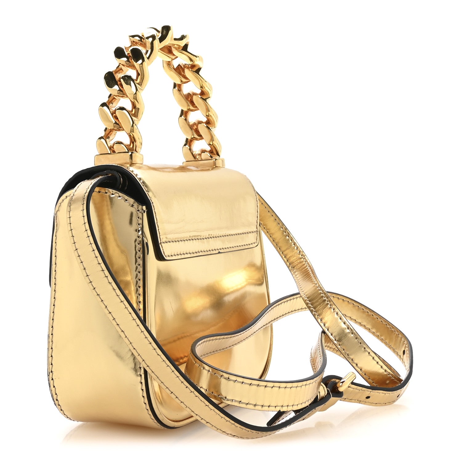 Versace Metallic Calfskin Mini La Medusa Bag Gold 1850449