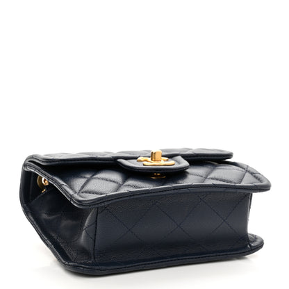 Chanel Caviar Quilted Mini Sweet Classic Flap Navy Blue 4 of 10
