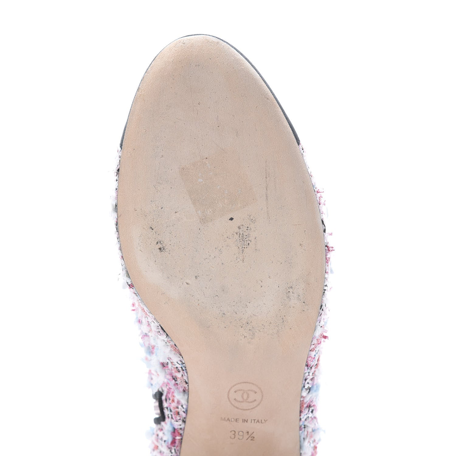 Chanel Tweed Cap Toe CC Short Boots 39.5 Pink Blue Black 9 of 10