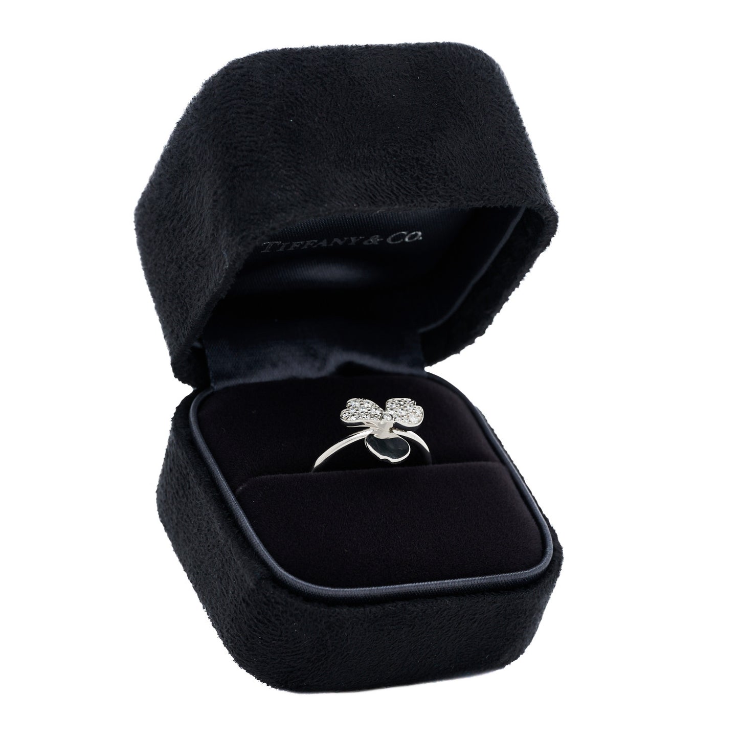 Platinum Diamond Paper Flowers Ring 53 6.5