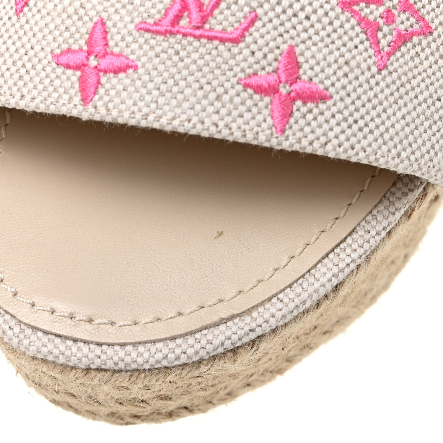 Louis Vuitton Canvas Monogram Starboard Espadrille Wedge Sandals 39.5 9 of 10
