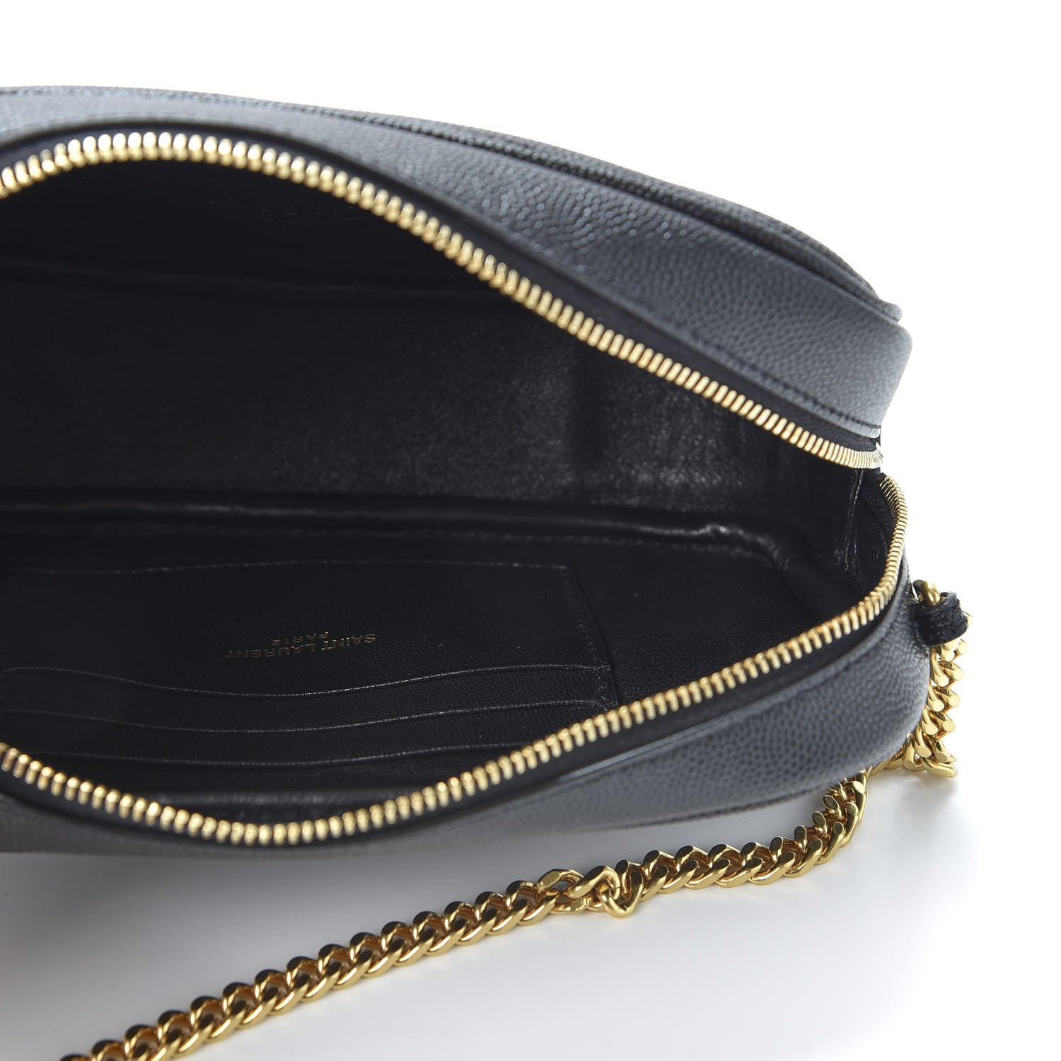 Saint Laurent Grain De Poudre Matelasse Monogram Mini Lou Camera Bag Black 4 of 9